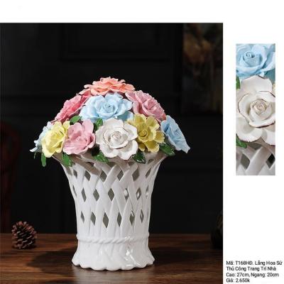 LẴNG HOA SỨ THỦ CÔNG TRANG TRÍ NHÀ